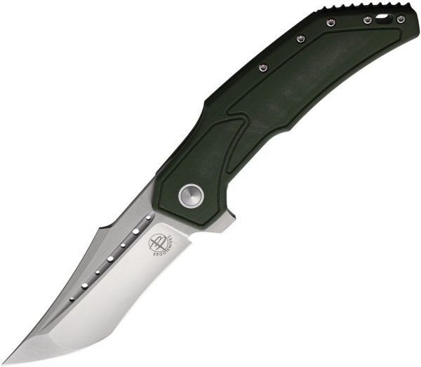 BG007.jpg Begg Knives Astio Framelock OD Green D2 Tanto Folding Knife