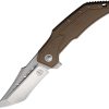 Begg Knives Astio Framelock Tan 3.5" D2 Folding Knife