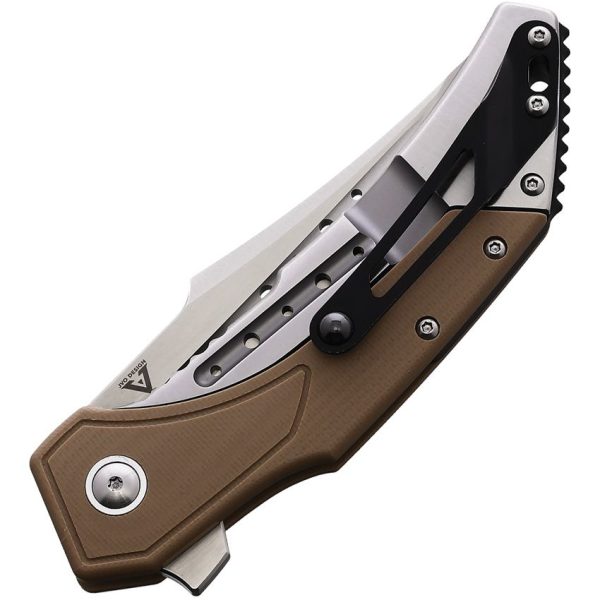 Begg Knives Astio Framelock Tan 3.5" D2 Folding Knife