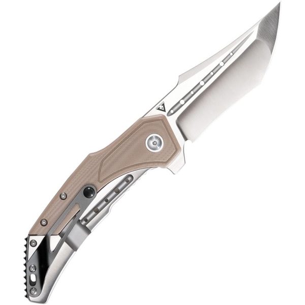 Begg Knives Astio Framelock Tan 3.5" D2 Folding Knife
