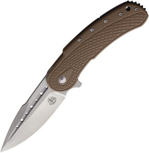Begg Knives Bodega Framelock Tan D2 Folding Knife 3.5"