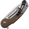 Begg Knives Bodega Framelock Tan D2 Folding Knife 3.5"