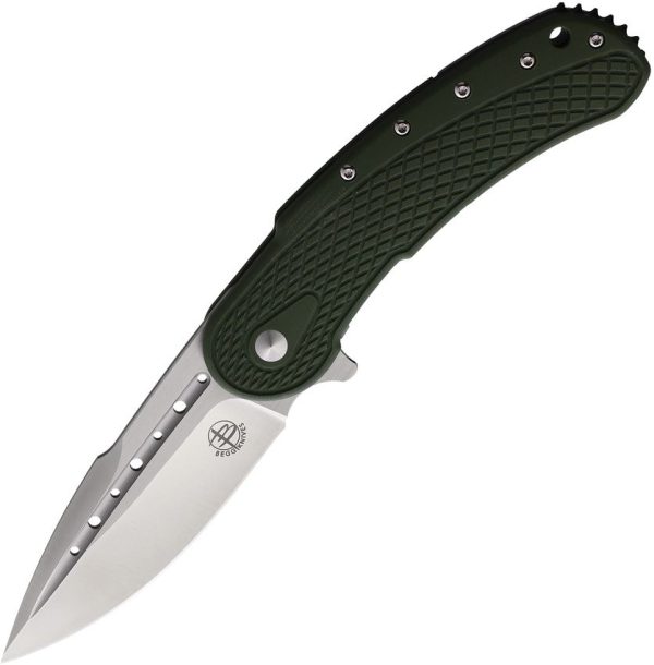 Begg Knives Bodega Framelock D2 Steel OD Green Folding Knife
