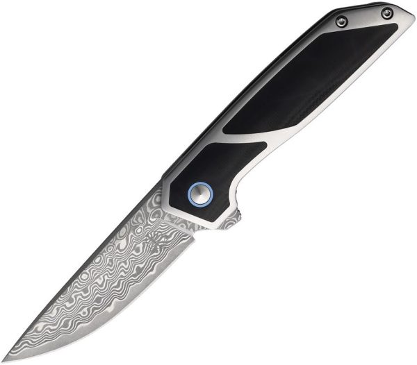 Begg Knives Diamici Damascus VG-10 Folding Knife Black G10