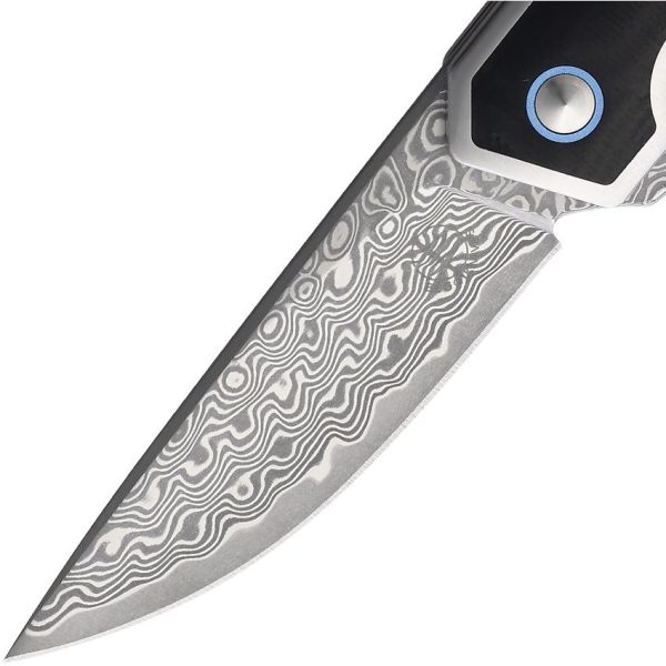 Begg Knives Diamici Damascus VG-10 Folding Knife Black G10
