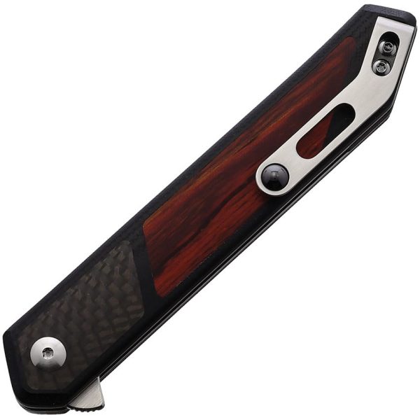 Begg Knives Kwaiken Linerlock Folding Knife D2 Steel Black Red