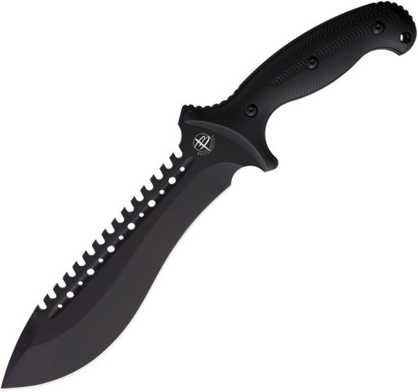 BG024.jpg Begg Knives Bolo Fixed Blade 8" AUS-10A Sawback Black