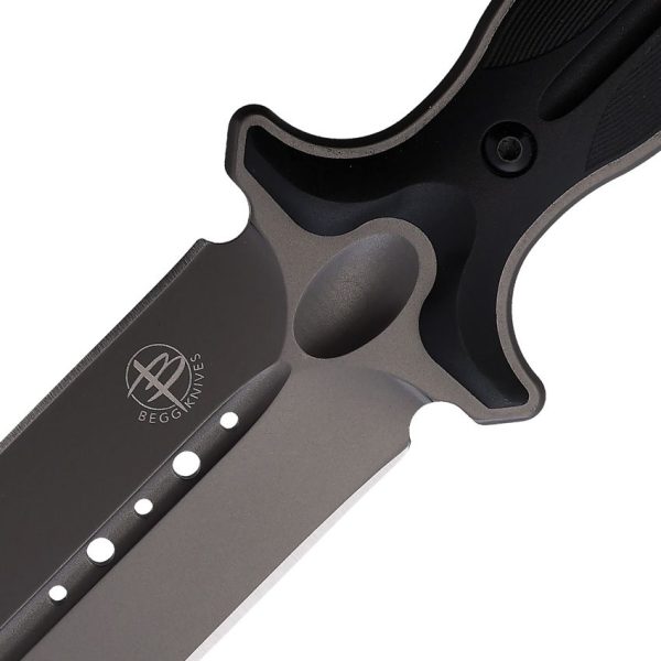 Begg Knives Filoso Dagger 8" Gray Titanium Fixed Blade Knife