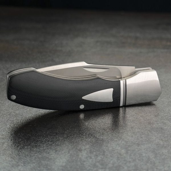 Begg Knives Recurve Slip Joint Black G10 Folding Knife 14C28N