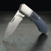 Begg Knives Recurve Slip Joint Blue G10 Folding Knife 14C28N