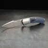 Begg Knives Recurve Slip Joint Blue G10 Folding Knife 14C28N
