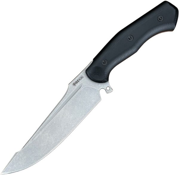 Begg Knives Alligator Fixed Blade 14C28N Stainless Black G10
