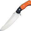 Begg Knives Alligator Fixed Blade 14C28N Stainless Orange G10