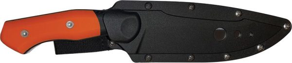 Begg Knives Alligator Fixed Blade 14C28N Stainless Orange G10