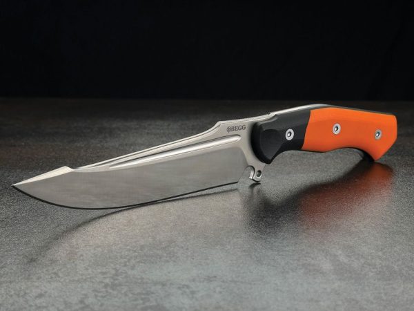 Begg Knives Alligator Fixed Blade 14C28N Stainless Orange G10