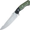 BG050.jpg Begg Knives Alligator Fixed Blade Green 14C28N Stainless