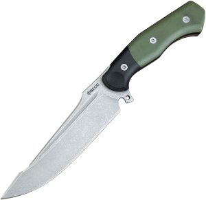 BG050.jpg Begg Knives Alligator Fixed Blade Green 14C28N Stainless
