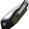 Begg Knives Galaxy Button Lock Folding Knife VG-10 Black Green