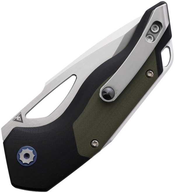 Begg Knives Galaxy Button Lock Folding Knife VG-10 Black Green
