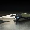 Begg Knives Galaxy Button Lock Folding Knife VG-10 Black Green