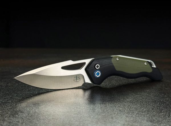 Begg Knives Galaxy Button Lock Folding Knife VG-10 Black Green