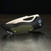 Begg Knives Galaxy Button Lock Folding Knife VG-10 Black Green