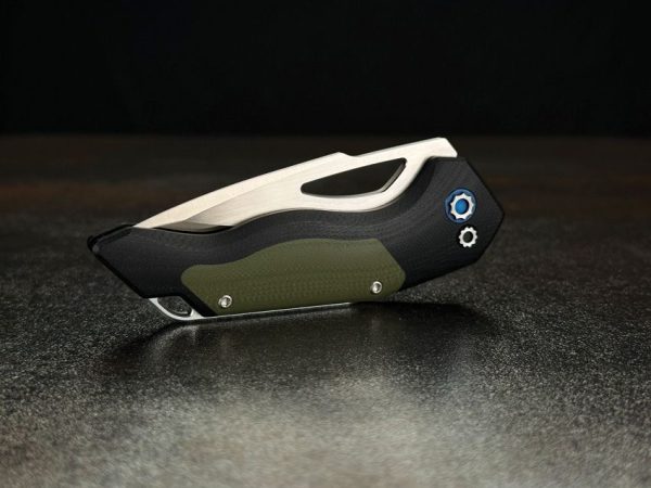 Begg Knives Galaxy Button Lock Folding Knife VG-10 Black Green