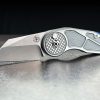 Begg Knives Micro Burst Button Lock Gray Folding Knife VG-10
