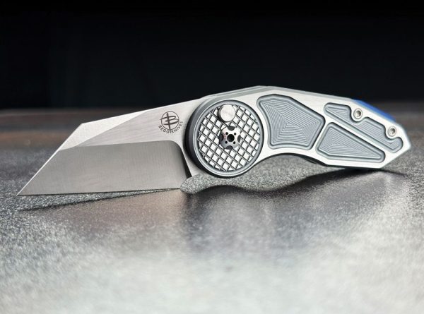 Begg Knives Micro Burst Button Lock Gray Folding Knife VG-10