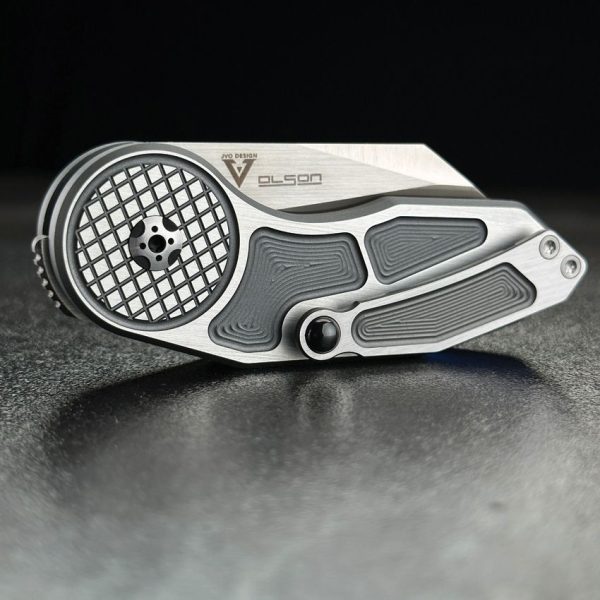 Begg Knives Micro Burst Button Lock Gray Folding Knife VG-10