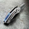 Begg Knives Micro Burst Button Lock Gray Folding Knife VG-10