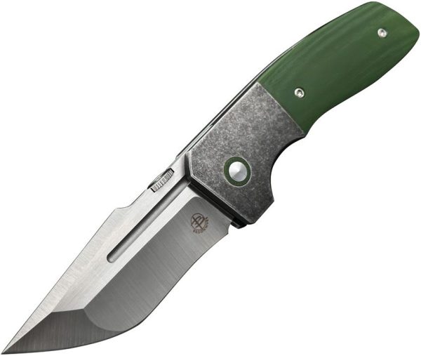Begg Knives One Bolster Lock OD Green Folding Knife VG-10