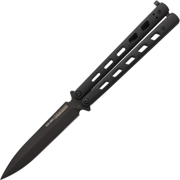 Blackhawk Dark Angel Butterfly Folding Knife D2 Steel Black