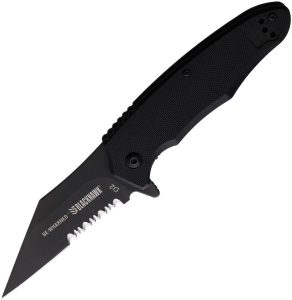 BH15BW211BK.jpg Blackhawk Be-Wharned Linerlock - Black G10