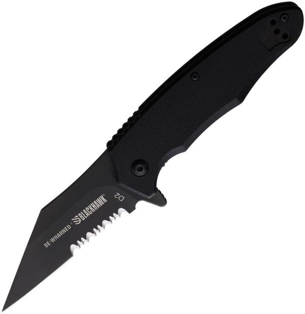 BH15BW211BK.jpg Blackhawk Be-Wharned Linerlock - Black G10