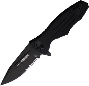 BH15H211BK.jpg Blackhawk Hornet Linerlock Folding Knife D2 Steel Black G10