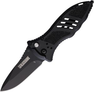 BH15M201BK.jpg Blackhawk Small Button Lock Folding Knife D2 Steel Black
