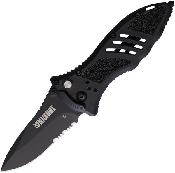 BH15M211BK.jpg Blackhawk Small Button Lock PS Folding Knife D2 Steel Black