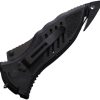 Blackhawk CQD Large Button Lock Folding Knife D2 Black