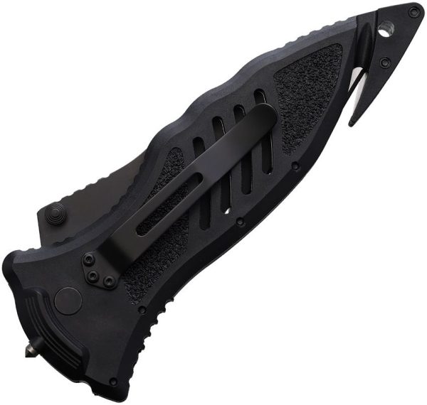 Blackhawk CQD Large Button Lock Folding Knife D2 Black