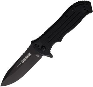 BH15PM201BK.jpg Blackhawk Point Man Linerlock Folding Knife D2 Steel Black G10