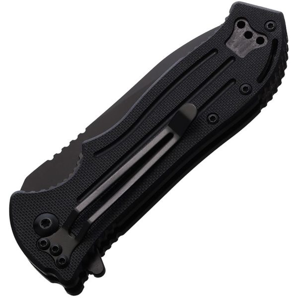 Blackhawk Point Man Linerlock Folding Knife D2 Steel Black G10