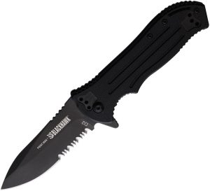 BH15PM211BK.jpg Blackhawk Point Man Linerlock Assisted Opening Folding Knife D2