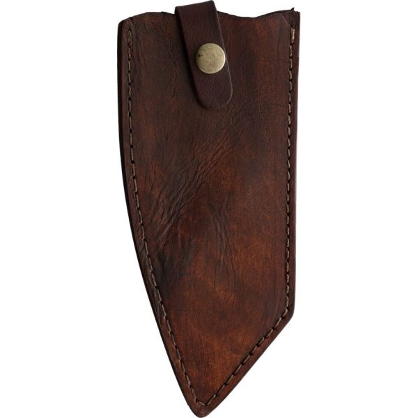 BenJahmin Camp Cleaver Fixed Blade Knife 7" Stainless Brown Wood