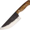 BenJahmin Camp Cleaver 7" Stainless Fixed Blade Brown Wood