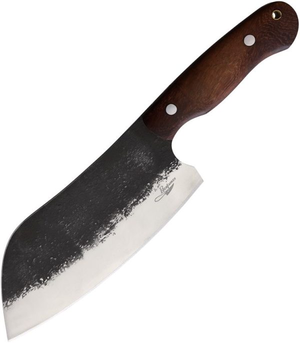BKA030.jpg BenJahmin Camp Cleaver 7" Stainless Fixed Blade Brown Wood