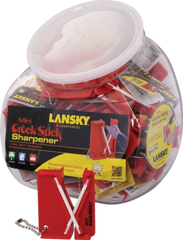 Lansky Mini Crock Stick Sharpener Set 30 Pack Red Pocket EDC