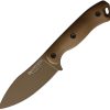 Becker Nessmuk Fixed Blade 1095 Carbon Steel Brown Handle