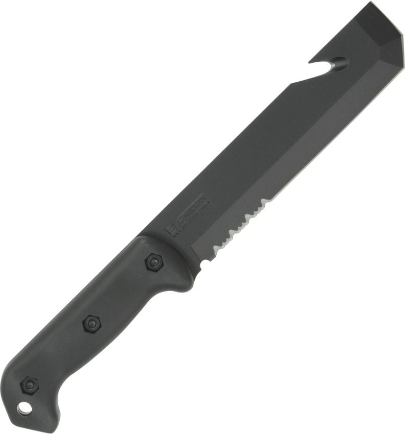 Becker 6.5" Tac Tool Machete Black Powder Coated 1095 Cro-Van w/ Sheath