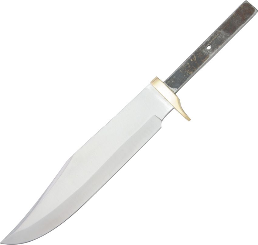 Knifemaking 10" Stainless Bowie Blade with Brass Guard